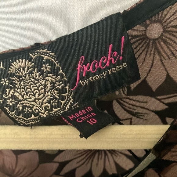 Frock by Tracy Reese (Anthropologie): Floral Brown Motif- Sparkle- 10 - Picture 4 of 16